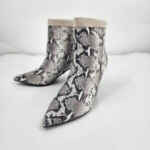 42 Gold Women's Olvy Snakeskin‎ Print Heeled Booties Size 9.5M